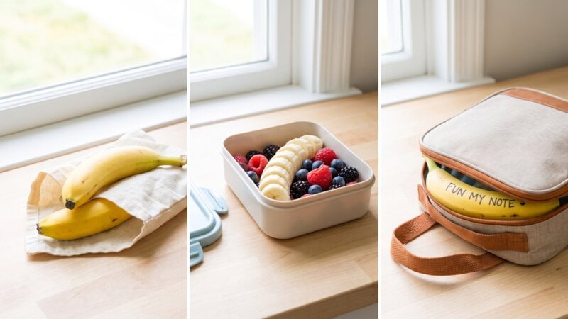 Hoe geef je een banaan mee naar school?