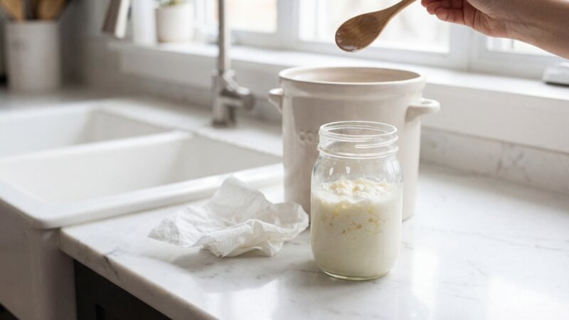 Hoe gooi je bedorven melk weg?