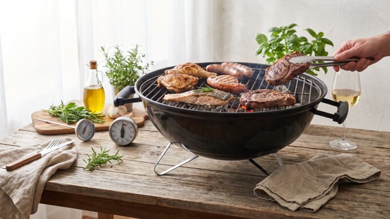 Hoe lang moet je vlees op de grill bereiden?