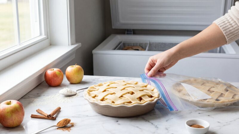 Kan een ongebakken appeltaart worden ingevroren?