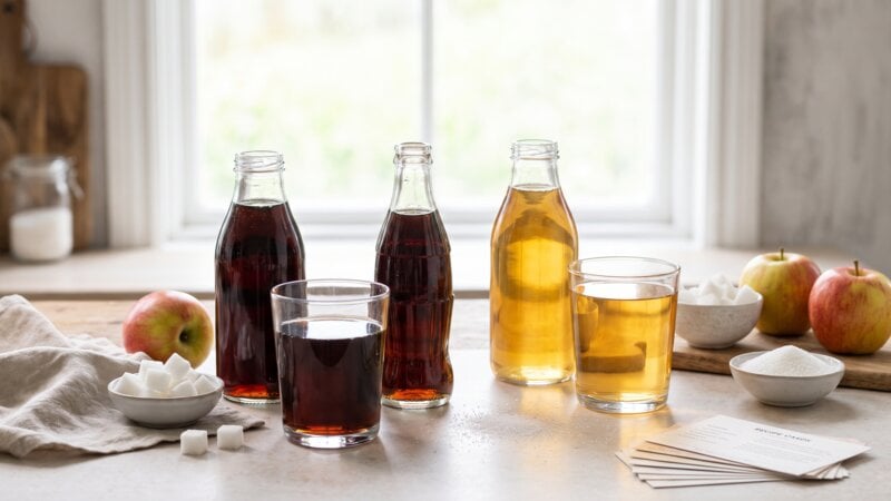 Wat heeft meer suiker, cola of appelsap?