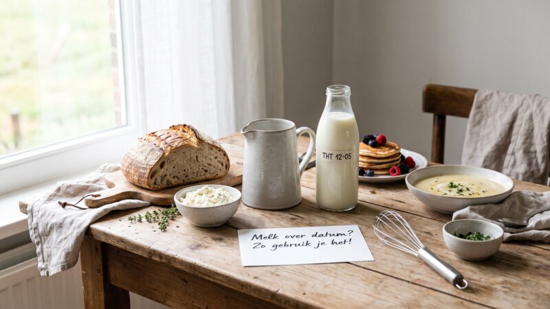 Hoe gebruik je melk die over de datum is?