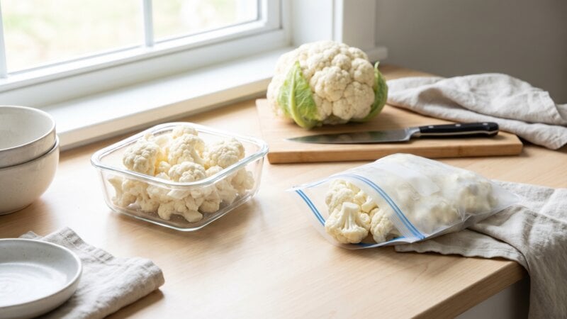 Kan bloemkool rauw in de vriezer?