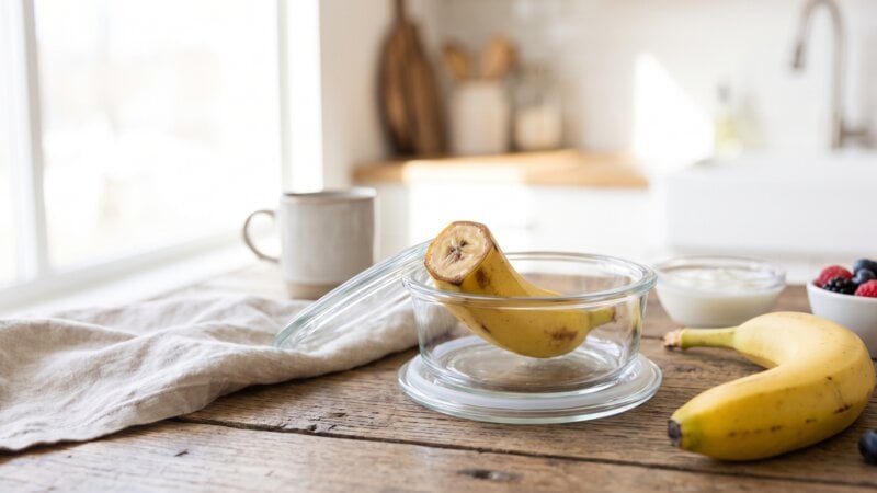 Kan ik een halve banaan in de koelkast bewaren?