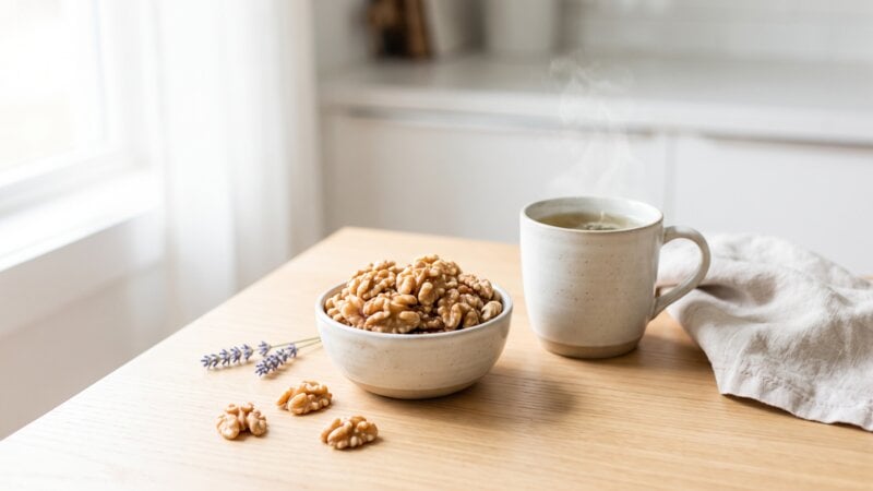 Is het veilig om walnoten te eten voor het slapengaan?