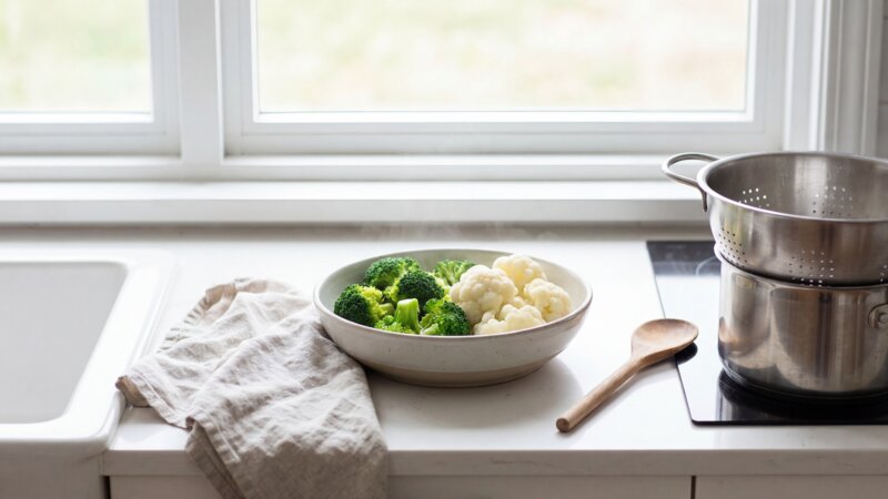 Hoe lang moet ik broccoli en bliemkool blancheren?