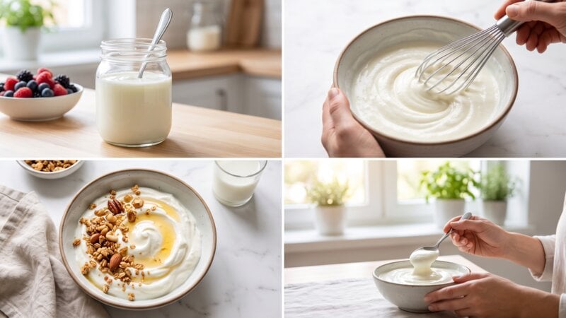 Hoe krijg ik zelfgemaakte yoghurt dikker?