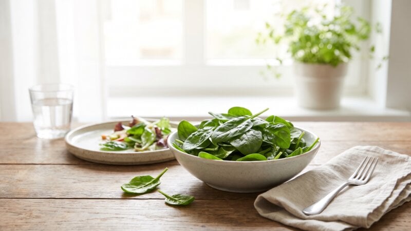 Is het veilig om rauwe spinazie te eten?