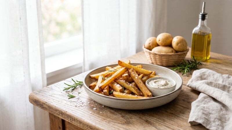 Is zelfgemaakte friet gezonder?