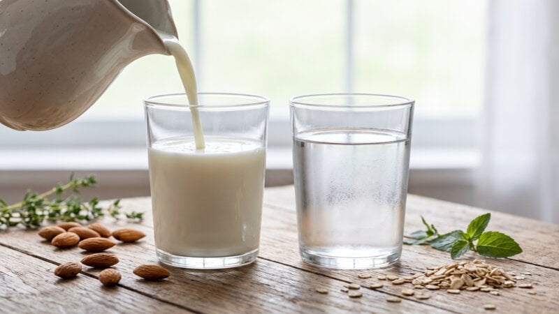 Is het drinken van melk hetzelfde als het drinken van water?