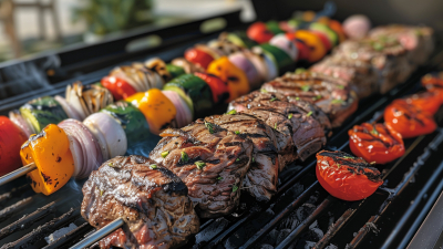 Barbecue meet vlees en groenten