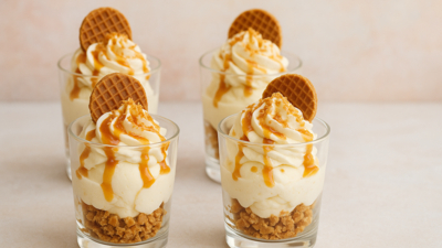 Een stroopwafeltoetje