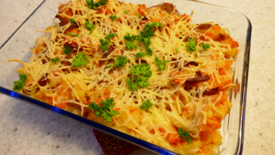 Ovenhutspot met baconreepjes