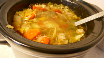 Groentesoep uit de slowcooker
