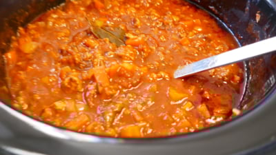 Pastasaus uit de slowcooker