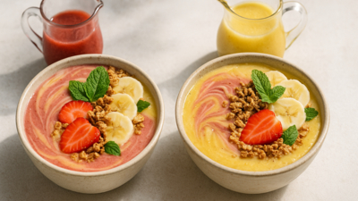 Smoothie feestje in een kom