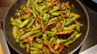Sperziebonen met shiitake, lekker Aziatisch gekruid