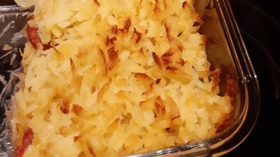 Zuurkoolschotel met chorizo en rösti