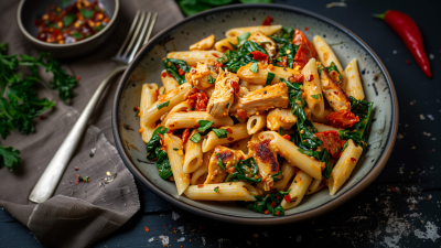 Romige Kip, Chorizo & Zongedroogde Tomaten Pasta