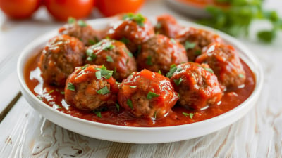 Gehaktballetjes in tomatensaus