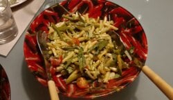 Salade van boterbonen, haricots verts en kerstomaatjes