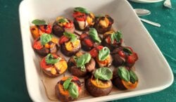 Gevulde champignons caprese