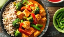 Thaise Rode Curry Kip & Groenten